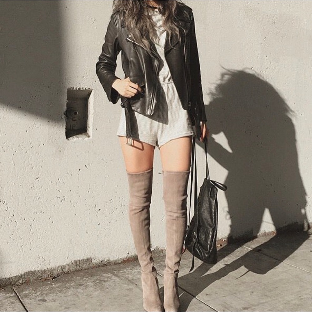 Stuart Weitzman highland taupe boots size 4 beautifully used.No stains or marks.